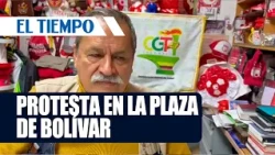 Sintrauniobras union protest at Plaza de Bolívar demands road budget | EL TIEMPO