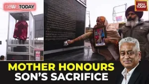 Good News Today: Mother Drapes Blanket On Statue Of Her Son BSF Constable Gurnam Singh In Jammu