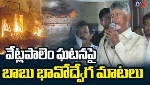 CM Chandrababu Naidu Emotional Comments on Vetlapalem Fire Incident | Kakinada District | TV5 News
