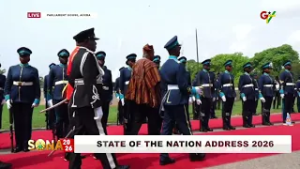 Arrival of  President John Dramani Mahama at State of the Nations Address 2026