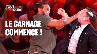 Cyril Hanouna lance des yaourts sur tout le plateau en direct !
