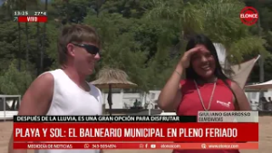 Playa y sol: el balneario municipal de Paraná en pleno feriado