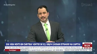 DAY TURNS INTO NIGHT IN CURITIBA! 52.2 KM/H WINDS CAUSE DAMAGE ACROSS THE CAPITAL