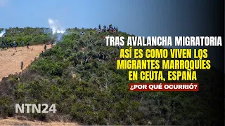 Así viven los migrantes marroquíes en Ceuta, España, tras 18 días de la potente avalancha migratoria