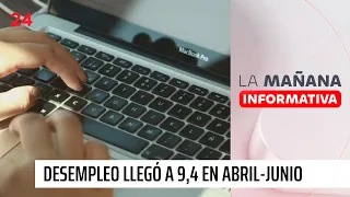 INE: Unemployment in Chile reached 9.4% in the April–June 2026 quarter | 24 Horas TVN Chile