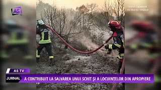 Bistrița firefighter in the fight against wildfires in Greece