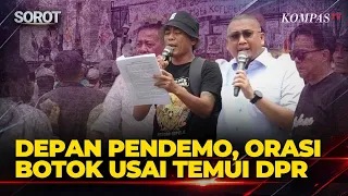 [FULL] Botok’s Speech After Meeting DPR Leaders, Accompanied by Andre Rosiade in Front of Protesters