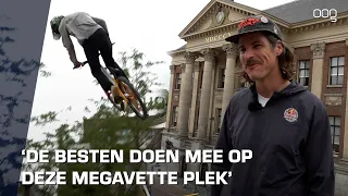 Opbouw Red Bull District Ride op Grote Markt in volle gang