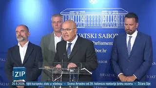 ZIP - 20.8.2026. - SREDIŠNJE VIJESTI Z1 TELEVIZIJE