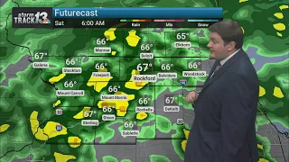 Rainy days Friday and Saturday