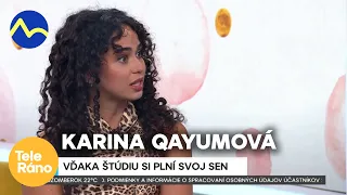 Z televíznej obrazovky do vysokoškolskej lavice: Karina Qayumová úprimne o štúdiu na VŠMU | Teleráno