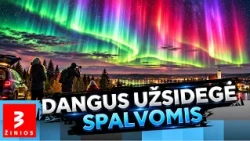 Naktį virš Lietuvos – įspūdingas šviesų spektaklis, kurį matė ne visi