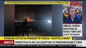 Un avion de vânătoare F-16 al Forţelor Aeriene s-a prăbușit în vestul Turciei