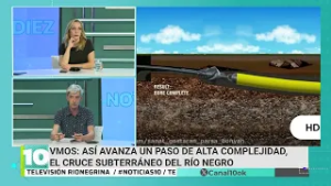 Vmos: así avanza un paso de alta complejidad, el cruce subterráneo del río negro