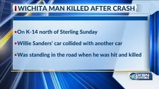 70-year-old Wichita man fatally hit by car after crash