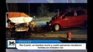 Río Cuarto: un hombre murió y cuatro personas resultaron heridas en siniestro vial