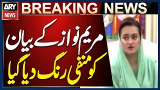 Maryam Nawaz’s Remarks on Terrorism Were Presented Negatively: Marriyum Aurangzeb