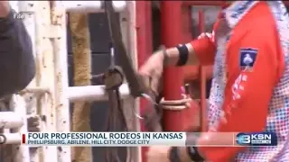 Four professional rodeos take place across Kansas