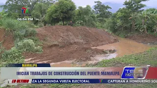 Construction begins on the Mamalipa bridge in La Ceiba