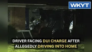 Driver facing DUI charge after allegedly driving into home
