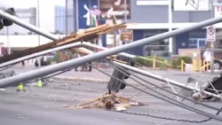 Woman sues NV Energy after utility poles fell on car, trapping her for hours
