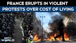 France Protest | France Erupts In Violent Protests Over Cost Of Living, Cars Set Ablaze