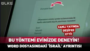 Bu Yöntemi Evinizde Deneyin! Word Dosyasındaki Skandalı Deşifre Etti #haber