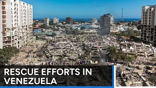 Aftershock hits Caracas as rescue efforts continue in Venezuela | RTÉ News