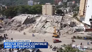 Rescue efforts continue amid aftershocks from twin earthquakes in Venezela
