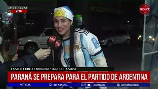 The buzz downtown ahead of the Argentina vs. Switzerland match