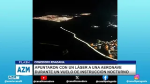 Apuntaron con un láser a una aeronave durante un vuelo de instrucción nocturno