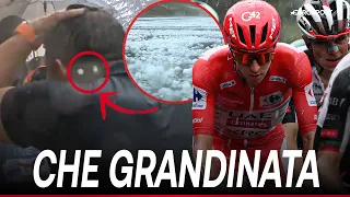 HAIL shows no mercy! Riders take COVER: stage CANCELLED | La Vuelta 2026