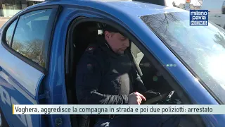 Voghera, man assaults partner in the street then two police officers: arrested