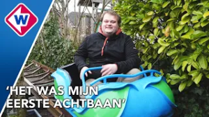 Simon heeft de Kikkerachtbaan in zijn achtertuin staan