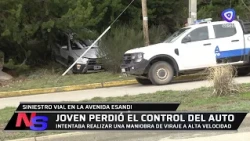 Young driver loses control of vehicle on Esandi Avenue after attempting a high-speed turn