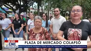 COLAPSA LA PLAZA DE MERCADO DE LA UNIÓN TRAS EL TERREMOTO: BUSCAN REUBICAR A COMERCIANTES