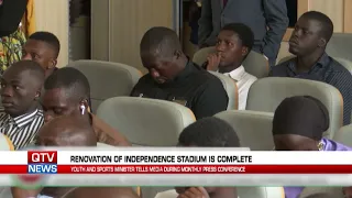 INDEPENDENCE STADIUM RENOVATION COMPLETE, CAF APPROVAL PENDING.