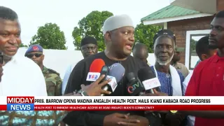 PRESIDENT BARROW INSPECTS ONGOING KIANG-KABADA ROAD PROJECT.