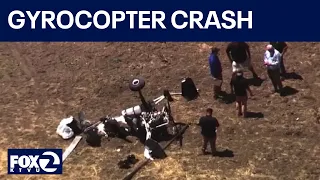 Gyrocopter crashes in field in San Jose | KTVU