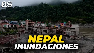 Las IMÁGENES DEVASTADORAS de NEPAL tras las INUNDACIONES