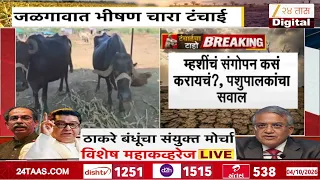 Jalgaon Fodder Crisis | जळगावात भीषण चारा टंचाई; दूध व्यवसायिक अडचणीत | Zee24Taas