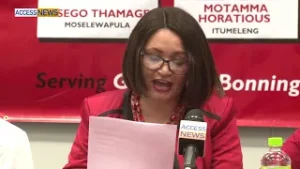 ANNA MOKGETHI SPEAKING DURING A BDP PRESS CONFERENCE