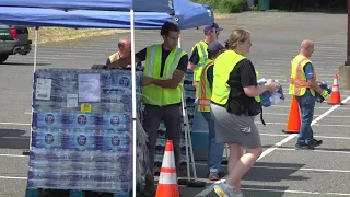 Water bottle distribution for Waterbury residents affected by water main break