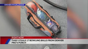 Thief steals 17 bowling balls in Denver