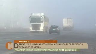 Visibility under 30m due to fog: drive with extreme caution on Routes 22 and 6