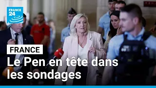 Dix mois avant l'élection présidentielle en France, Marine Le Pen en tête dans les sondages