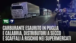 Fuel sold out in Puglia and Calabria, dry gas stations and supermarket shelves at risk