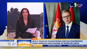 Predsednik Srbije Aleksandar Vučić govori ekskluzivno za Prvu