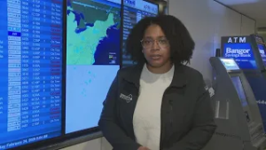 Travel impacts at Portland International Jetport after nor'easter