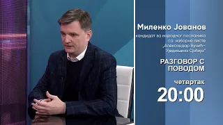 Milenko Jovanov gost emisije „Razgovor s povodom“